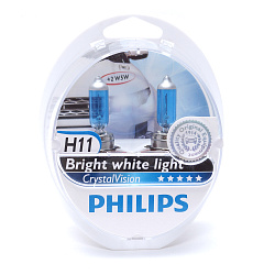Лампа галогеновая Philips H11 12V 55W PGJ19-2 Crystal Vision