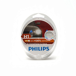 Лампа галогеновая Philips H1 12V 55W P14.5s X-treme Vision G-force +130%