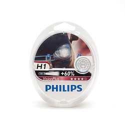 Лампа галогеновая Philips H1 12V 55W P14.5s VisionPlus+60%