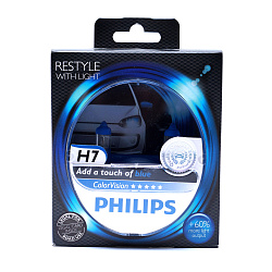 Лампа галогеновая Philips H7 12V 55W ColorVision Blue