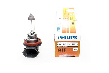 Лампа галогеновая Philips H16 12V 19W PGJ19-3 Vision+30%