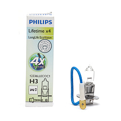 Лампа галогеновая Philips H3 12V 55W PK22s LongLife EcoVision